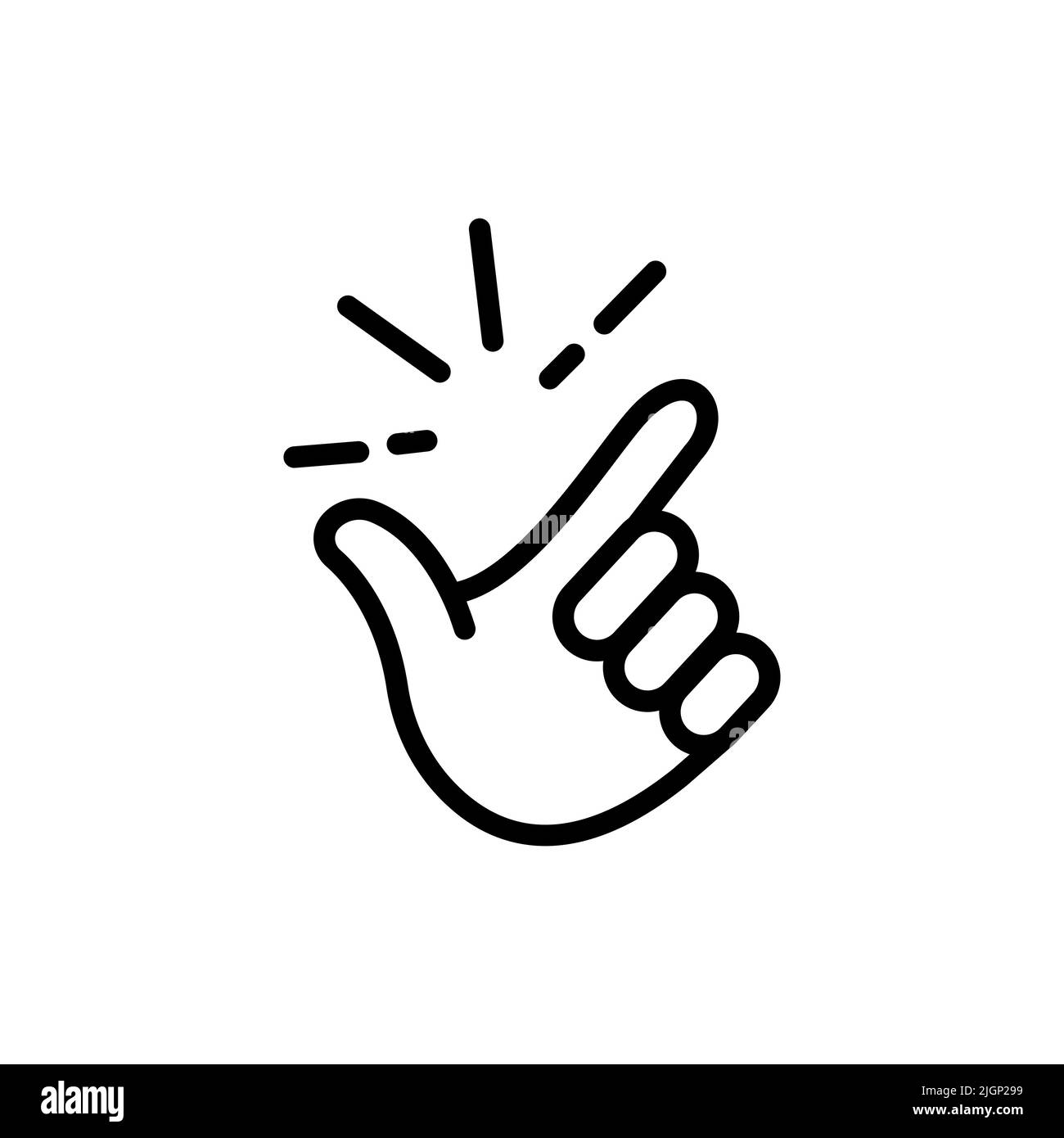 Snap of the fingers icon, Finger Snap Icon Flat Vector Stock Vector