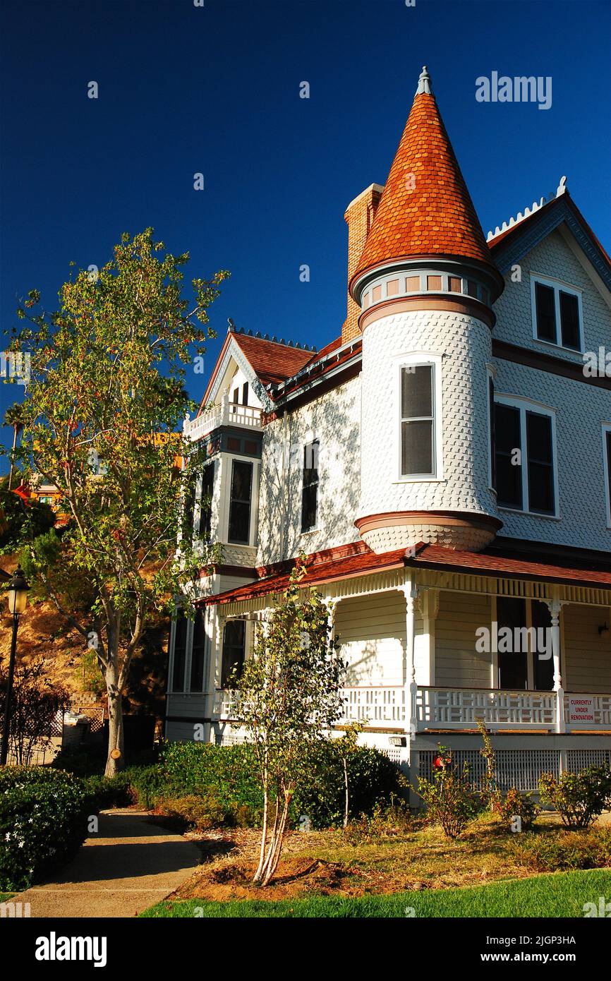 The Christian House is a Victorian revival home and can be found in San Diego's Heritage Park, near Old Town Stock Photo