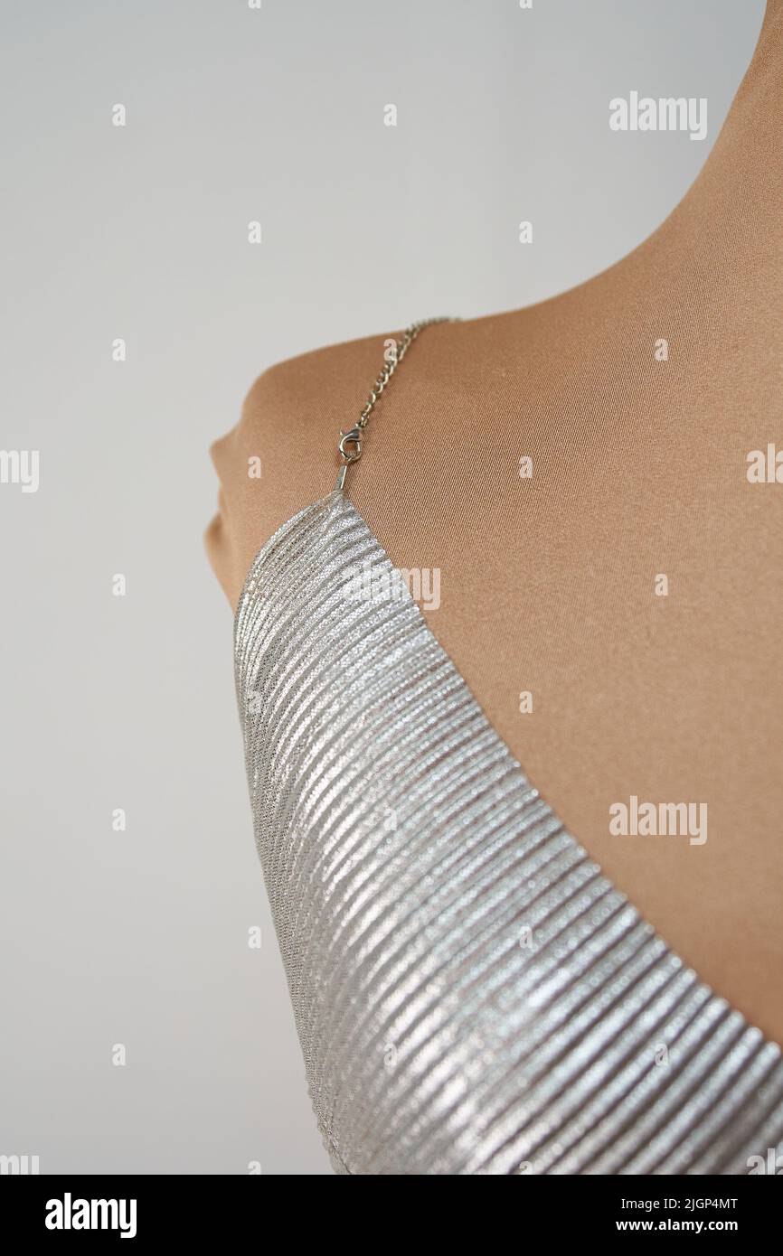 Woman wearing silver dress hi-res stock photography and images - Alamy