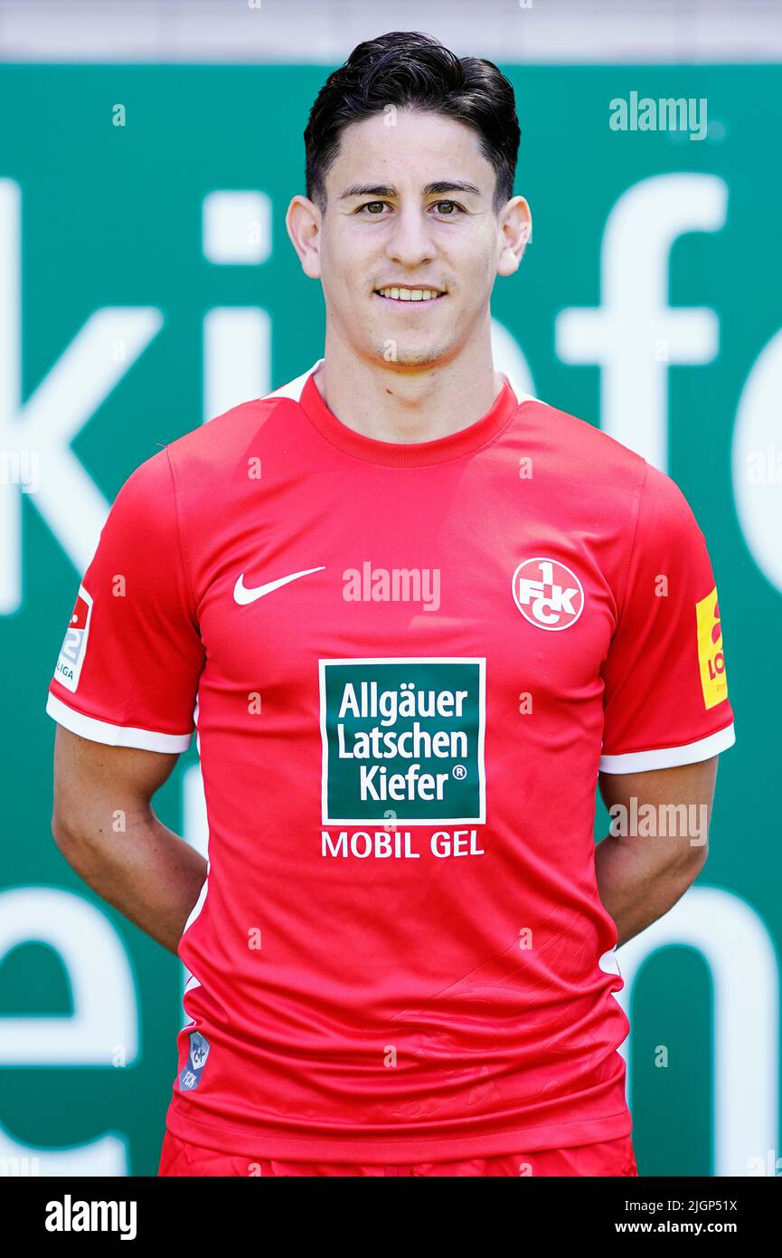 Kaiserslautern, Germany. 12th July, 2022. Photo session 1. FC Kaiserslautern, team photo and portraits, Fritz Walter Stadium. Kaiserslautern's Nicolas Sessa. Credit: Uwe Anspach/dpa/Alamy Live News Stock Photo