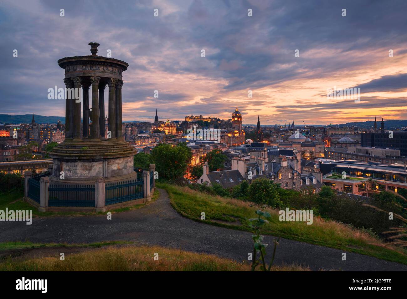 Edinburgh from Calton Hill, Scotland Stock Photo