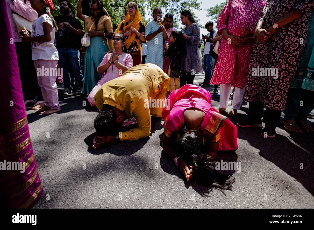 Devotees offer prayers during the celebration Stock Photo - Alamy