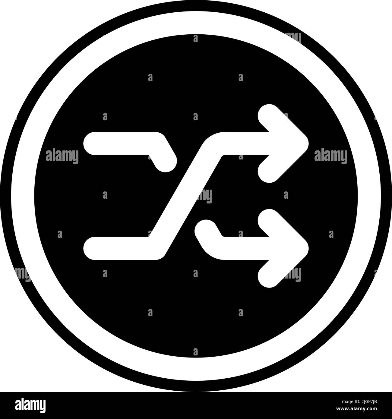Arrows shuffle icon . Stock Vector