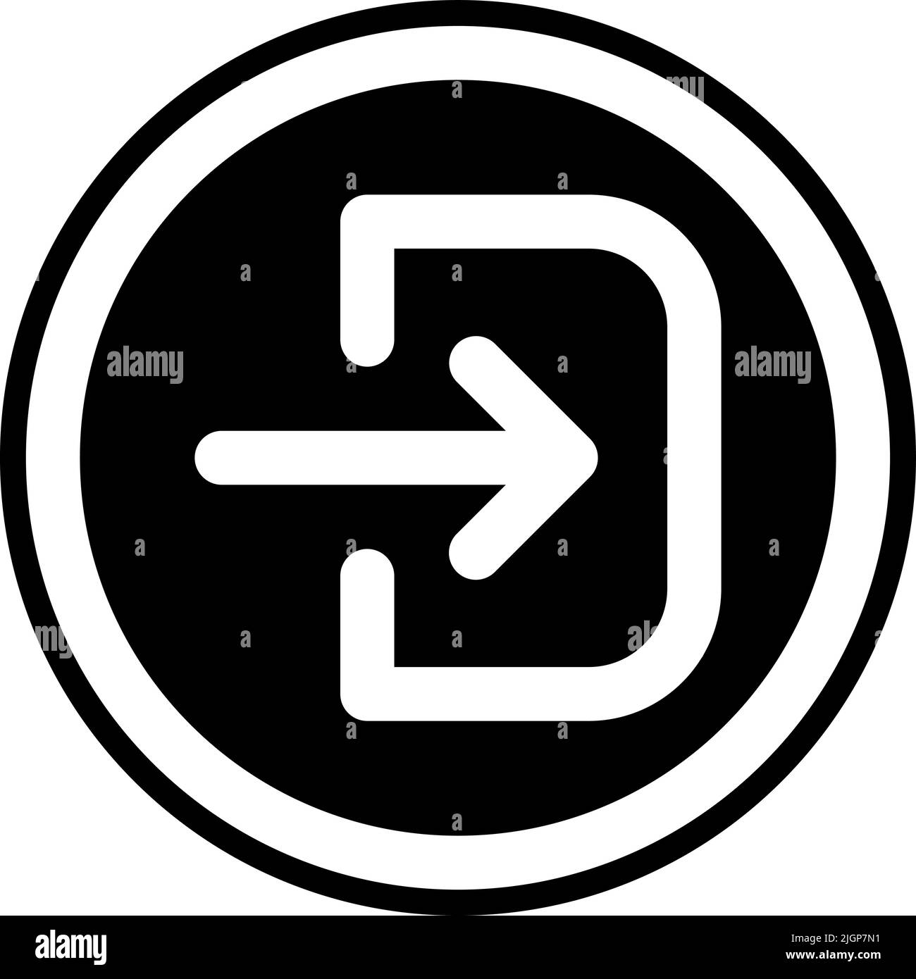 Arrows log in icon . Stock Vector