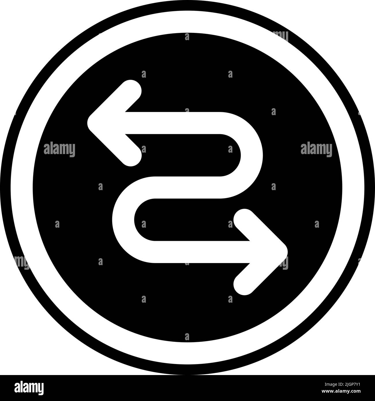 Arrows zig zag icon Stock Vector Image & Art Alamy