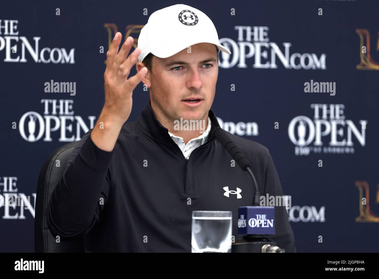 USA's Jordan Spieth during a press conference on practice day three of