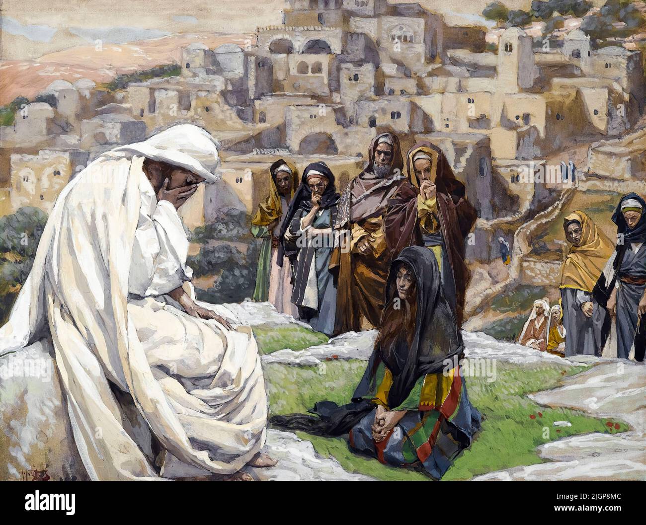 Jesus Wept, watercolour painting by James Tissot, 1886-1896 Stock Photo