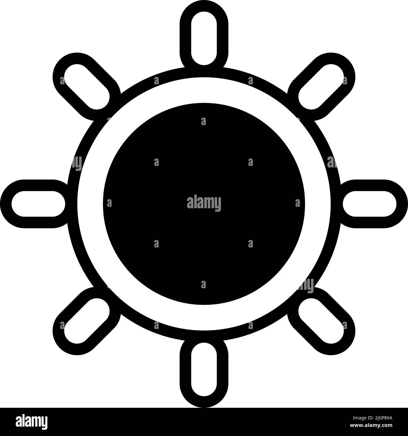 Basic ui brightness icon . Stock Vector