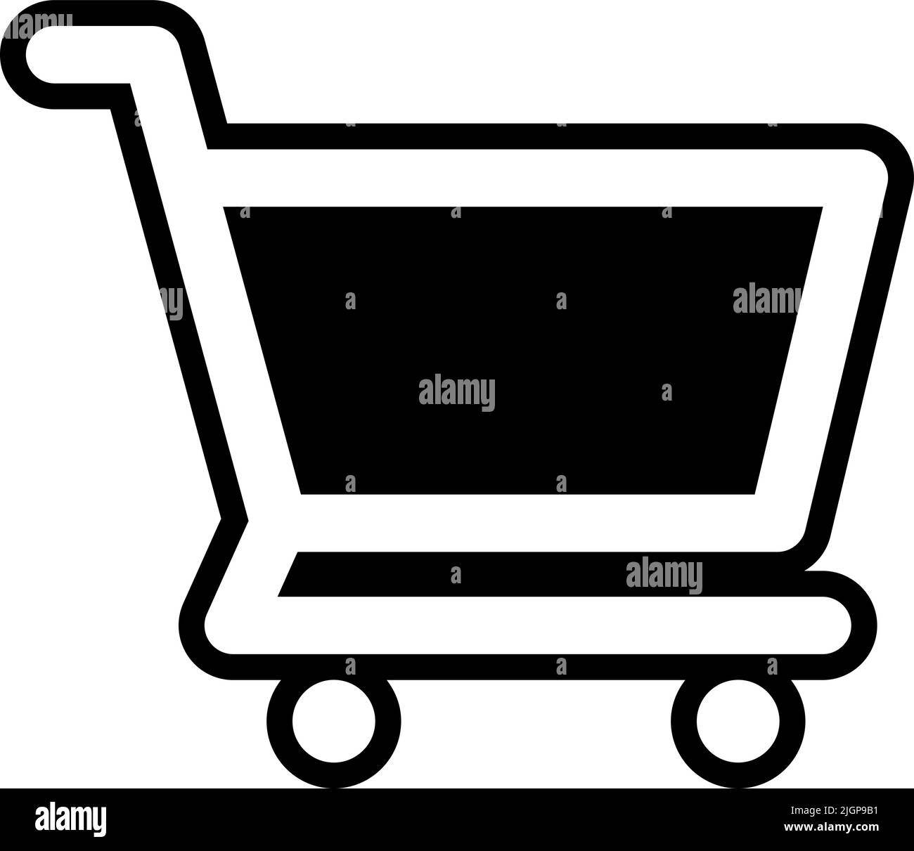 Basic ui shopping cart icon . Stock Vector