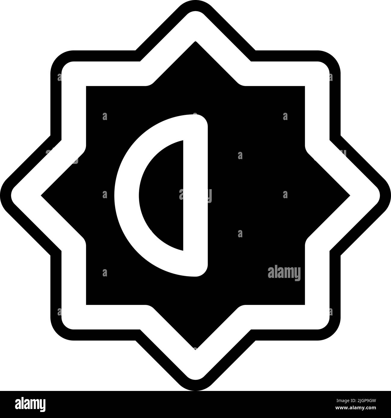 Basic ui brightness icon . Stock Vector