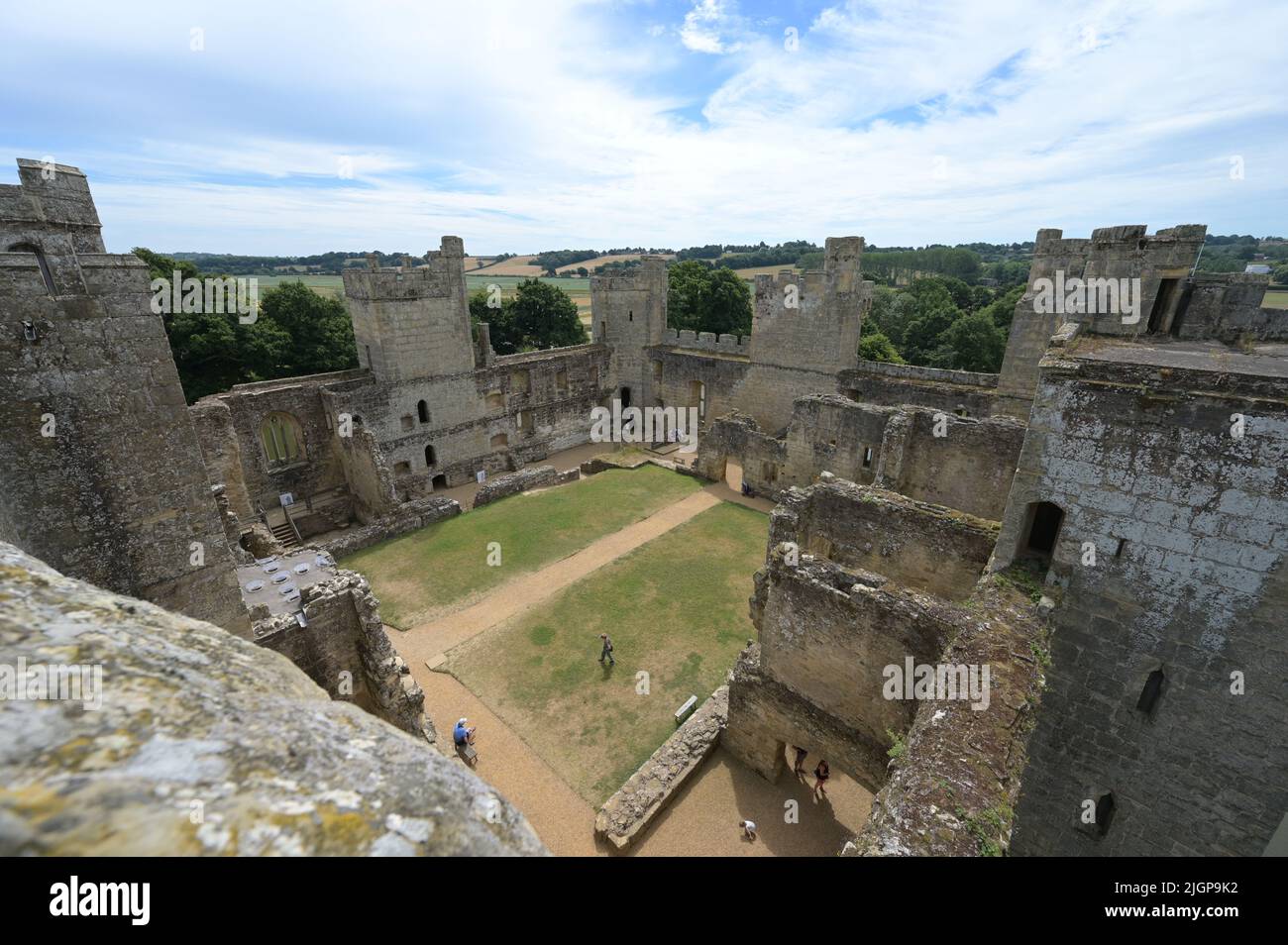 The inside of a medieval Castle in the UK. Stock Photo