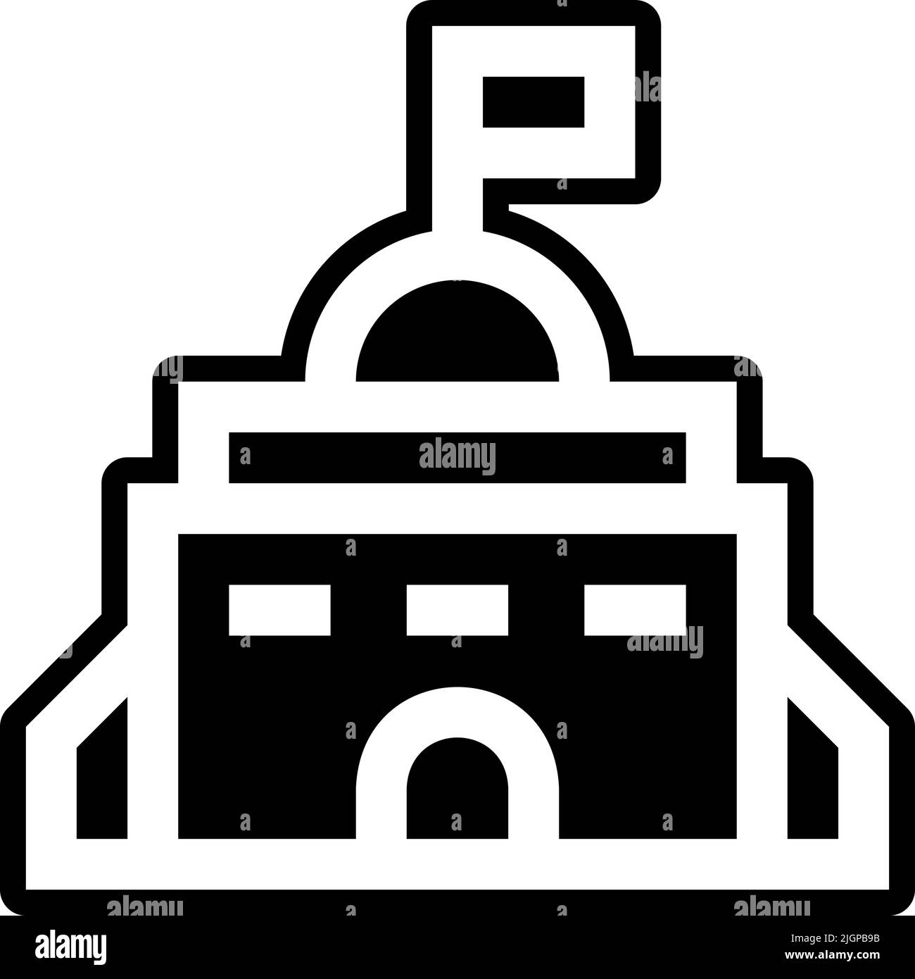 City city hall icon . Stock Vector