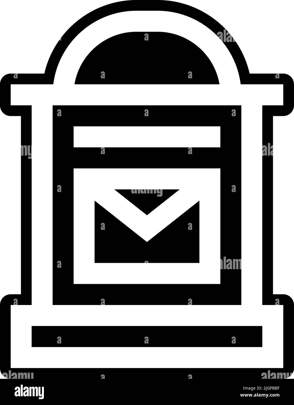 City postbox icon . Stock Vector