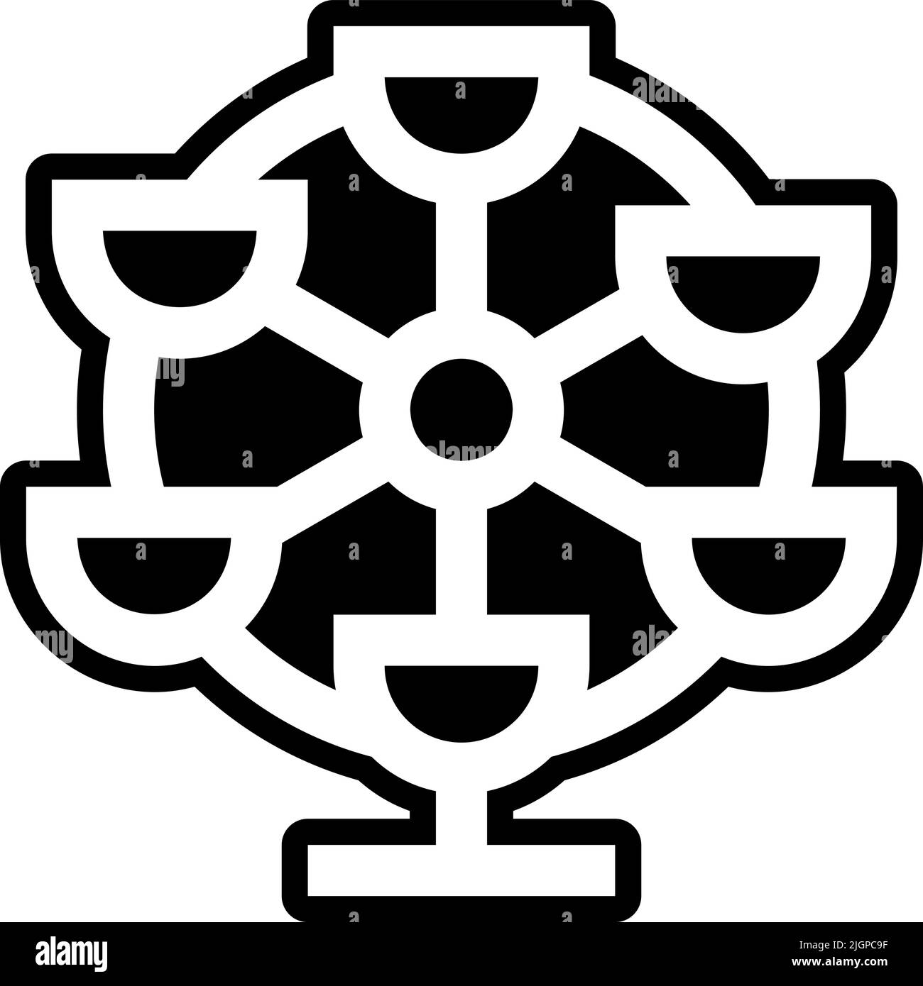 City ferris wheel icon . Stock Vector