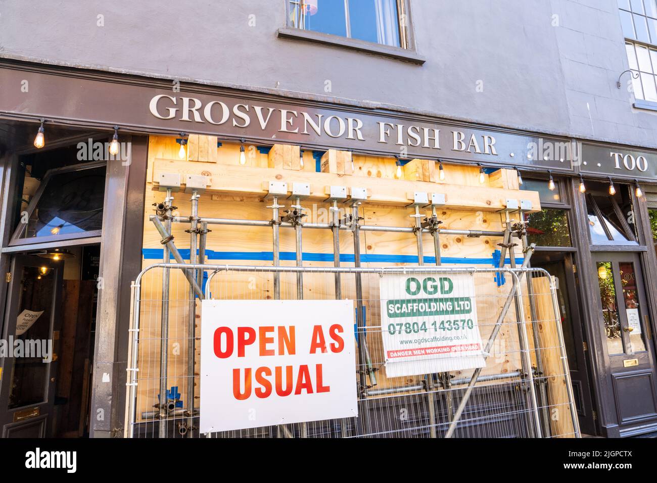 Fish and chips shop in an old part of Norwich staying open despite
