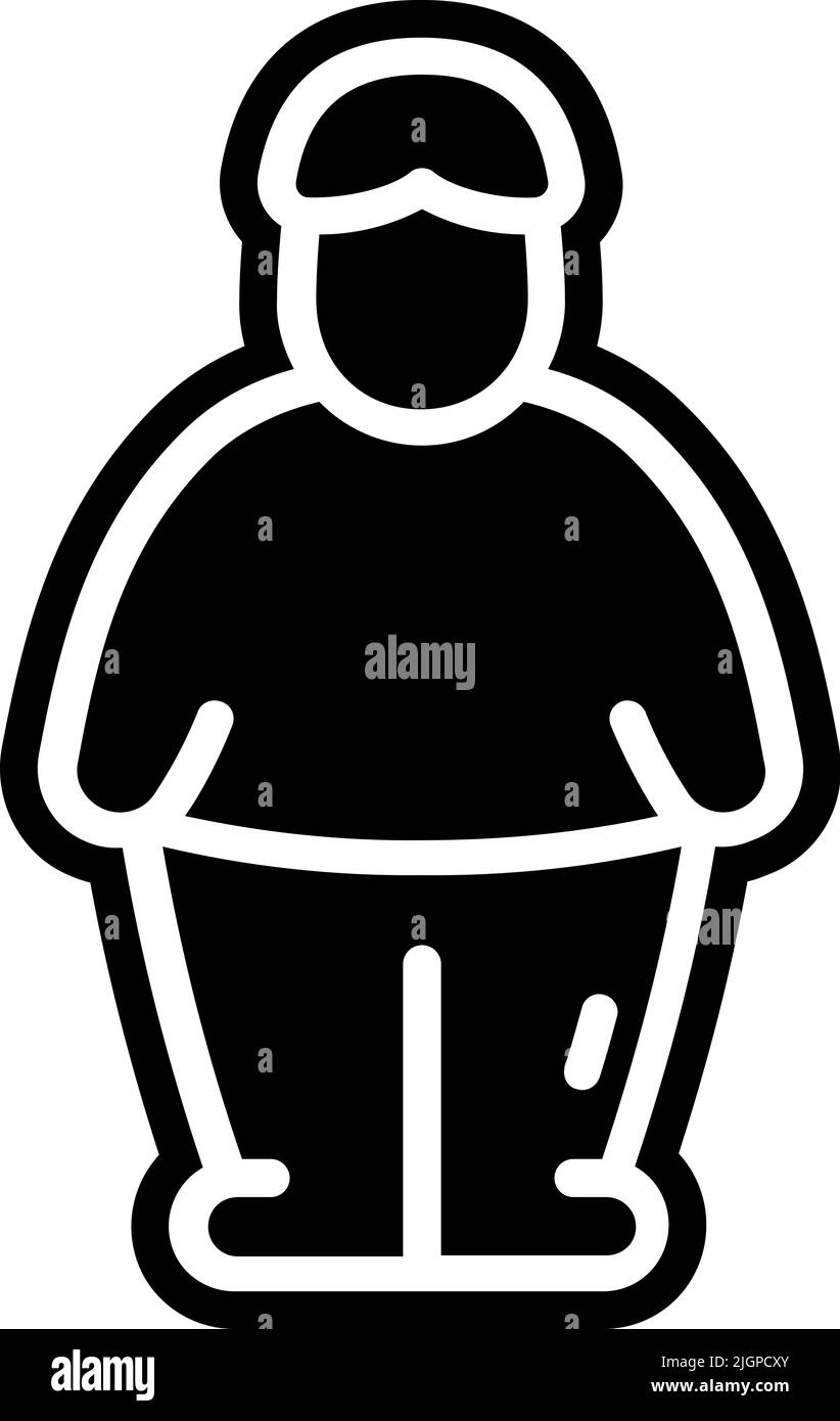 Diseases obesity icon . Stock Vector