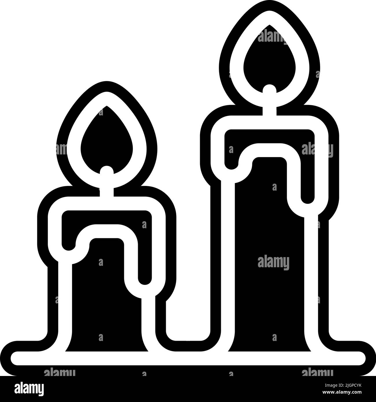 Easter candles icon . Stock Vector