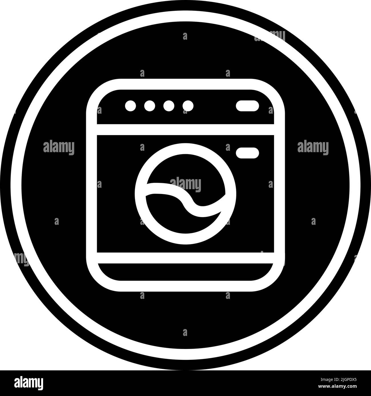 Electronics washing machine icon . Stock Vector