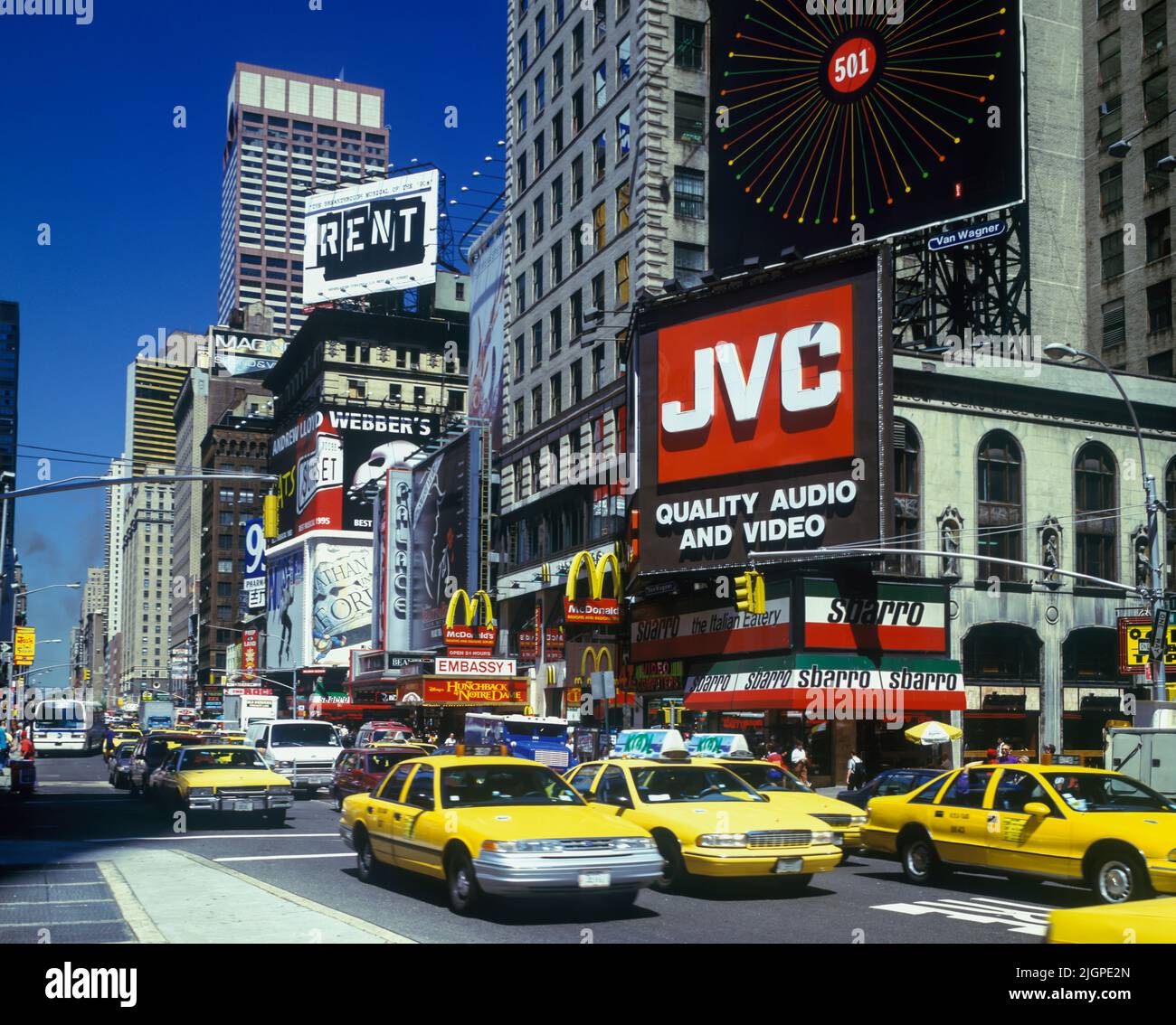 1996 HISTORICAL STREET SCENE TIMES SQUARE MANHATTAN NEW YORK CITY