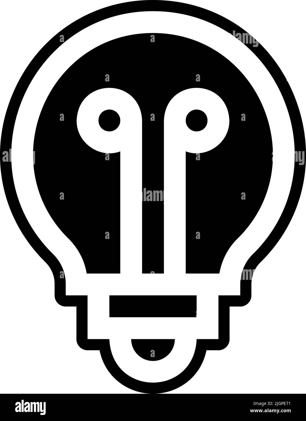 Electrician tools and elements bulb icon . Stock Vector