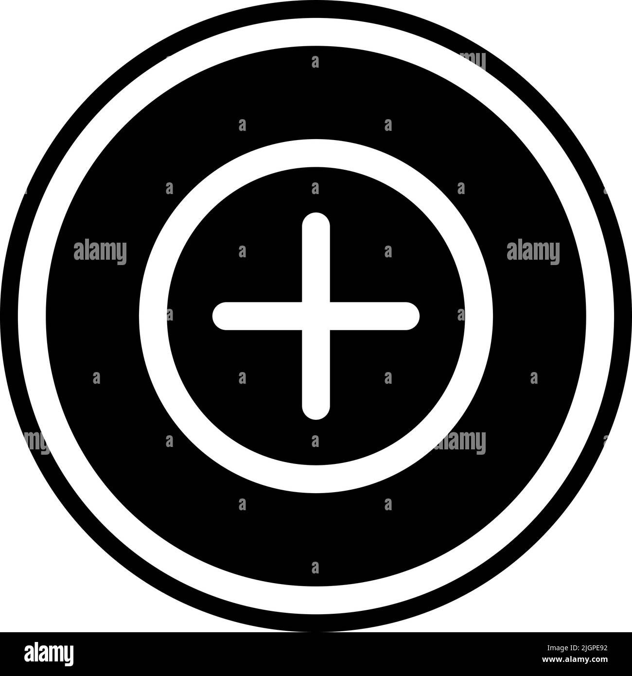 Essential element plus sign icon . Stock Vector