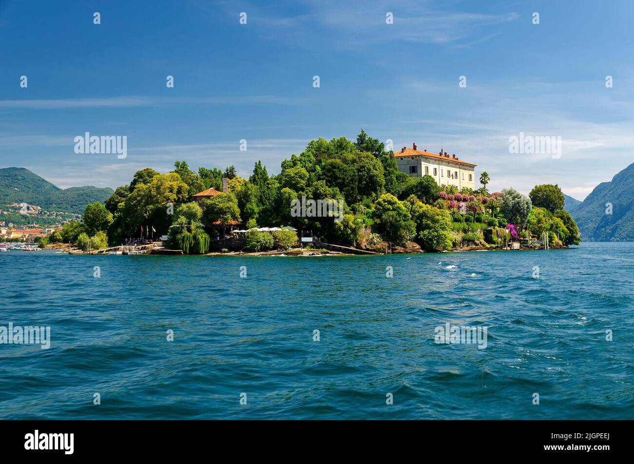 Borromean Island Isola Madre within the alpine Lake Maggiore (Lago Maggiore) in the Province of Verbano Cusio Ossola in the Piedmont region in Italy Stock Photo