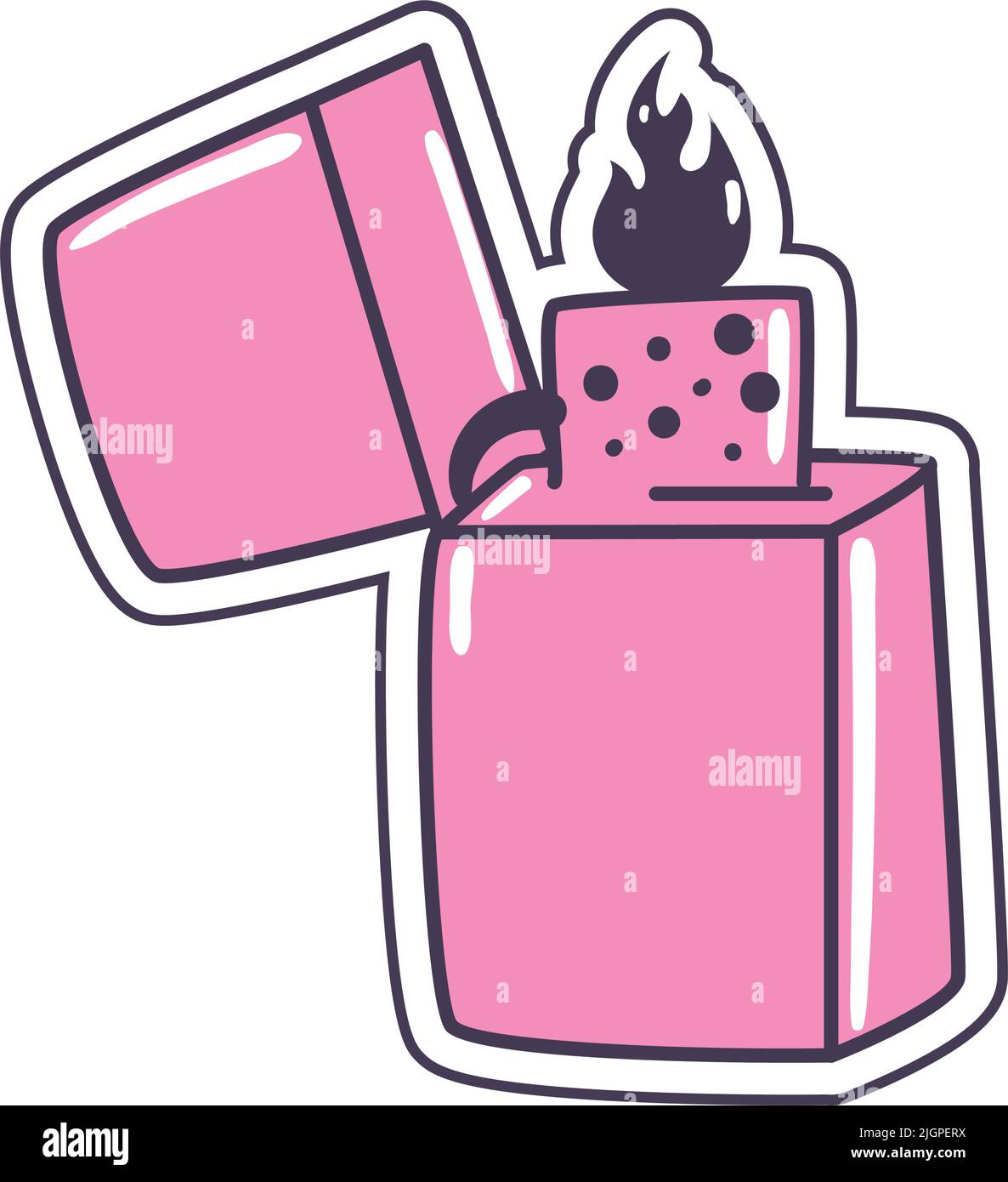 flat pink zippo lighter Stock Vector Image & Art Alamy