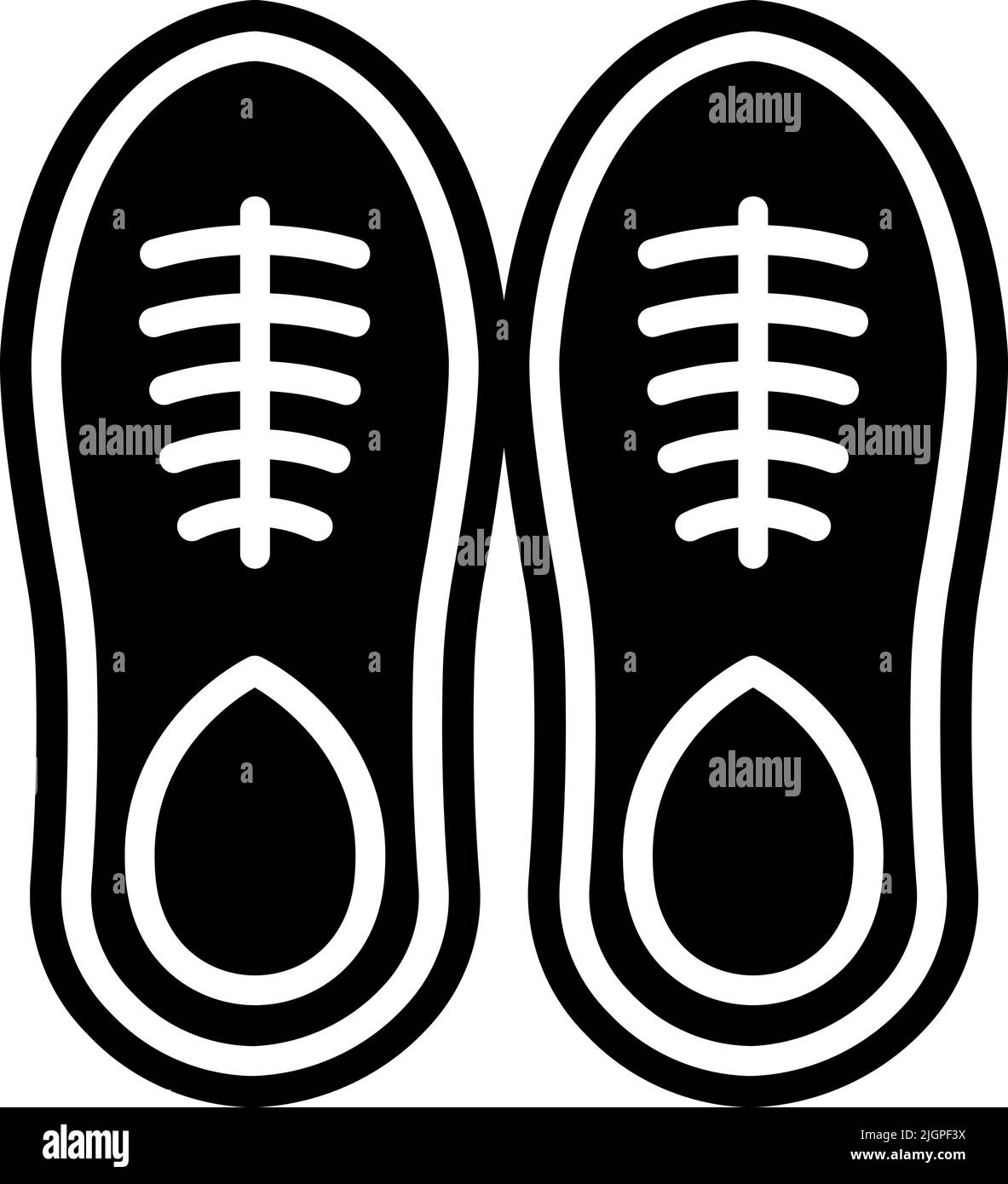 Black leather running shoes Stock Vector Images - Alamy