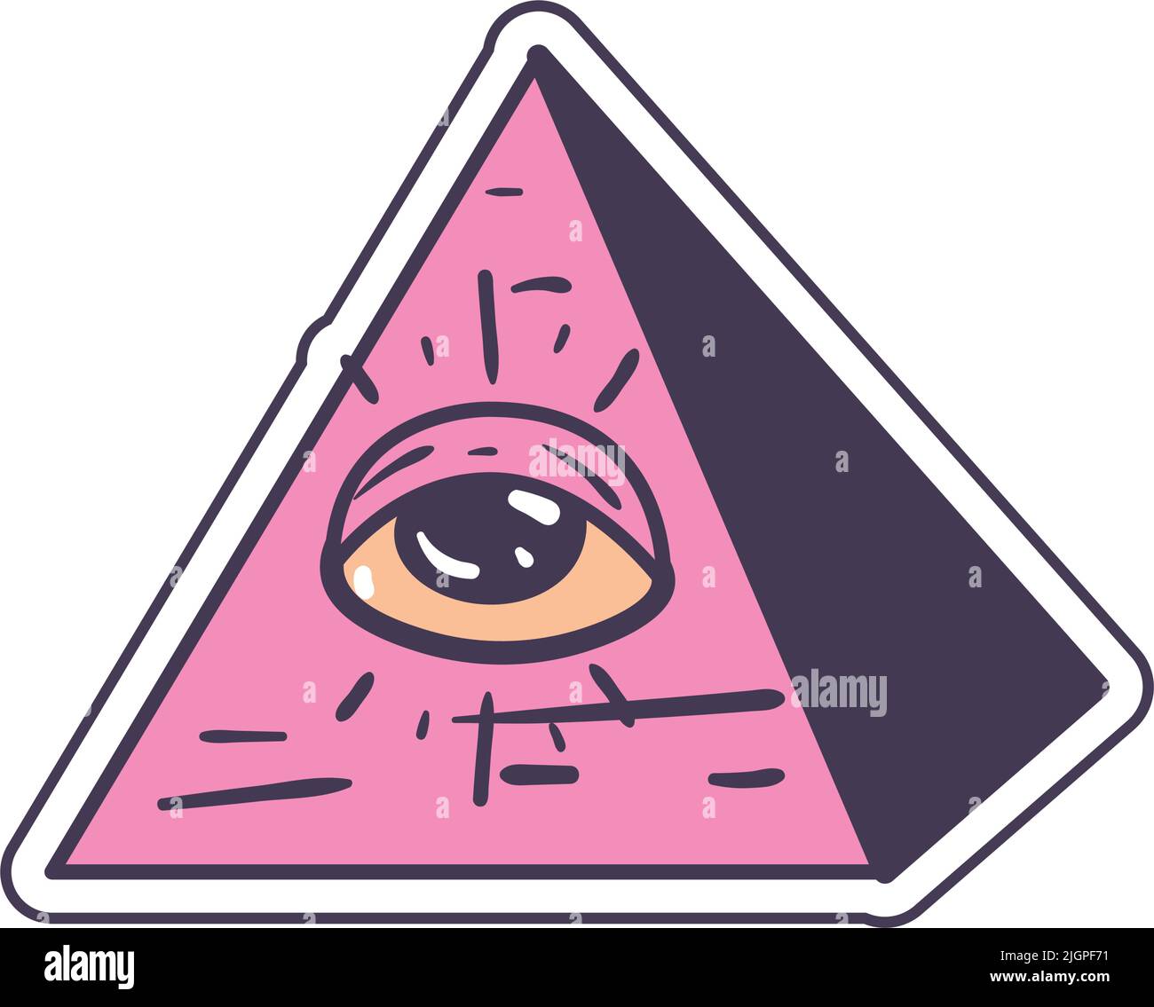 flat pink pyramid design Stock Vector Image & Art - Alamy