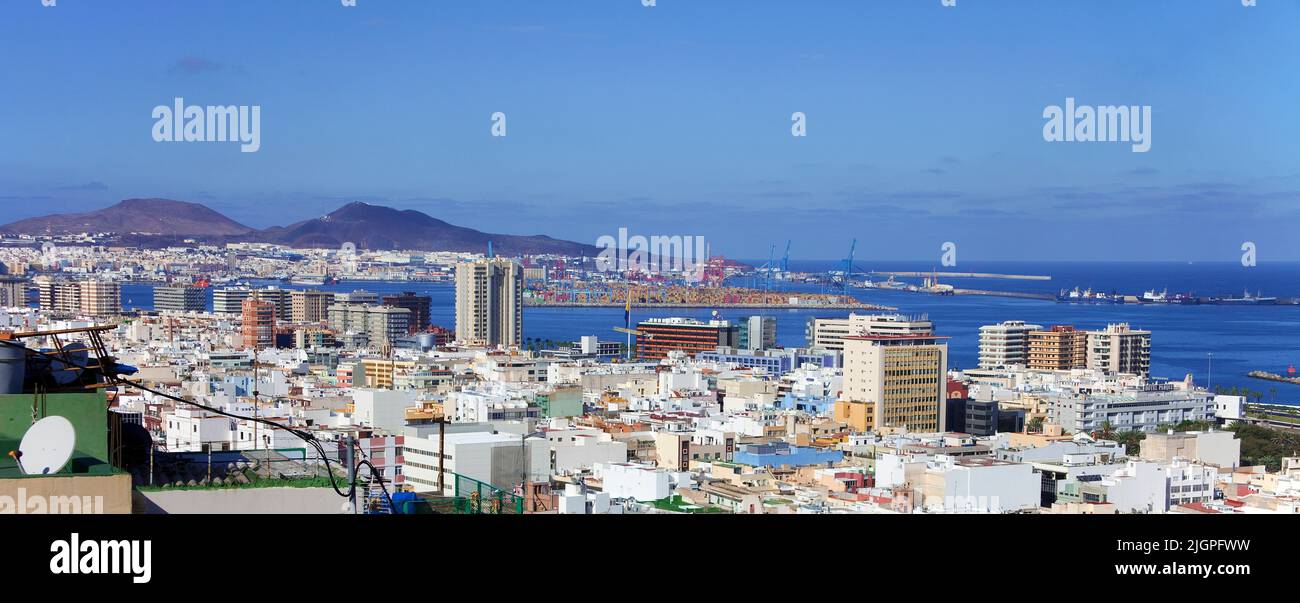 Overview, city of Las Palmas, Grand Canary, Canary islands, Spain, Europe Stock Photo