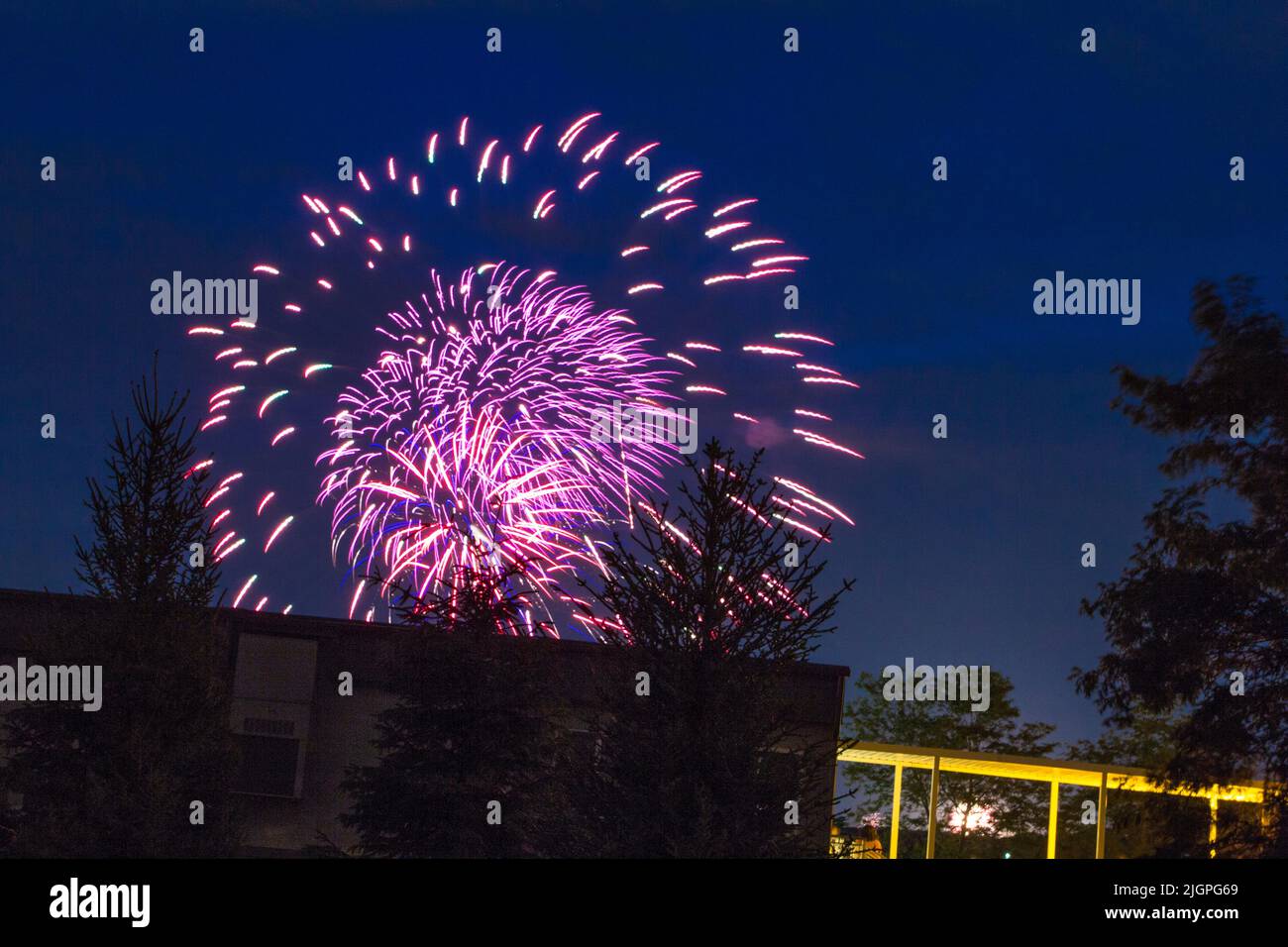 Independence Day Fireworks Display, Worthington, Ohio, July 4, 2022