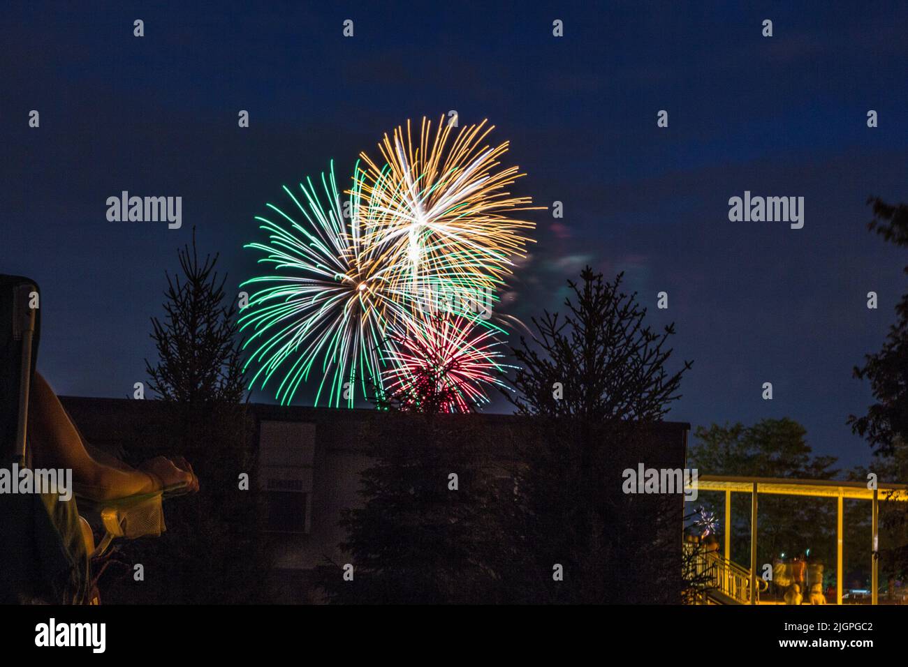 Independence Day Fireworks Display, Worthington, Ohio, July 4, 2022