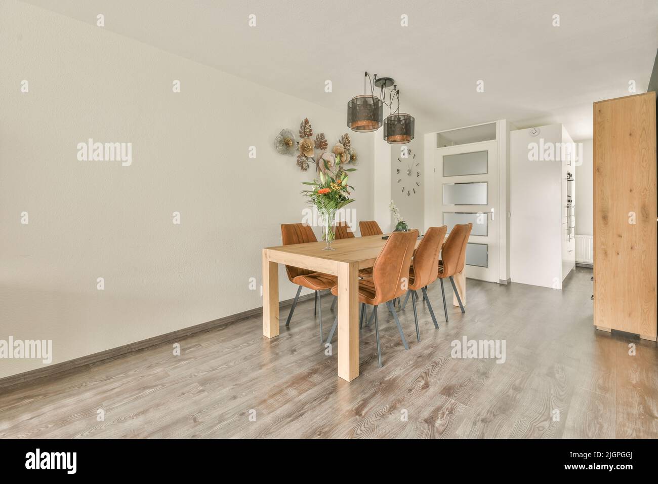 Contemporary minimalist style interior design of light studio apartment ...