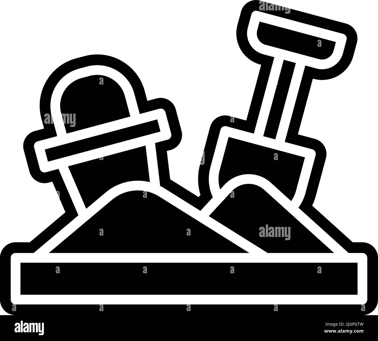 Sandbox icon sign symbol Black and White Stock Photos & Images - Alamy