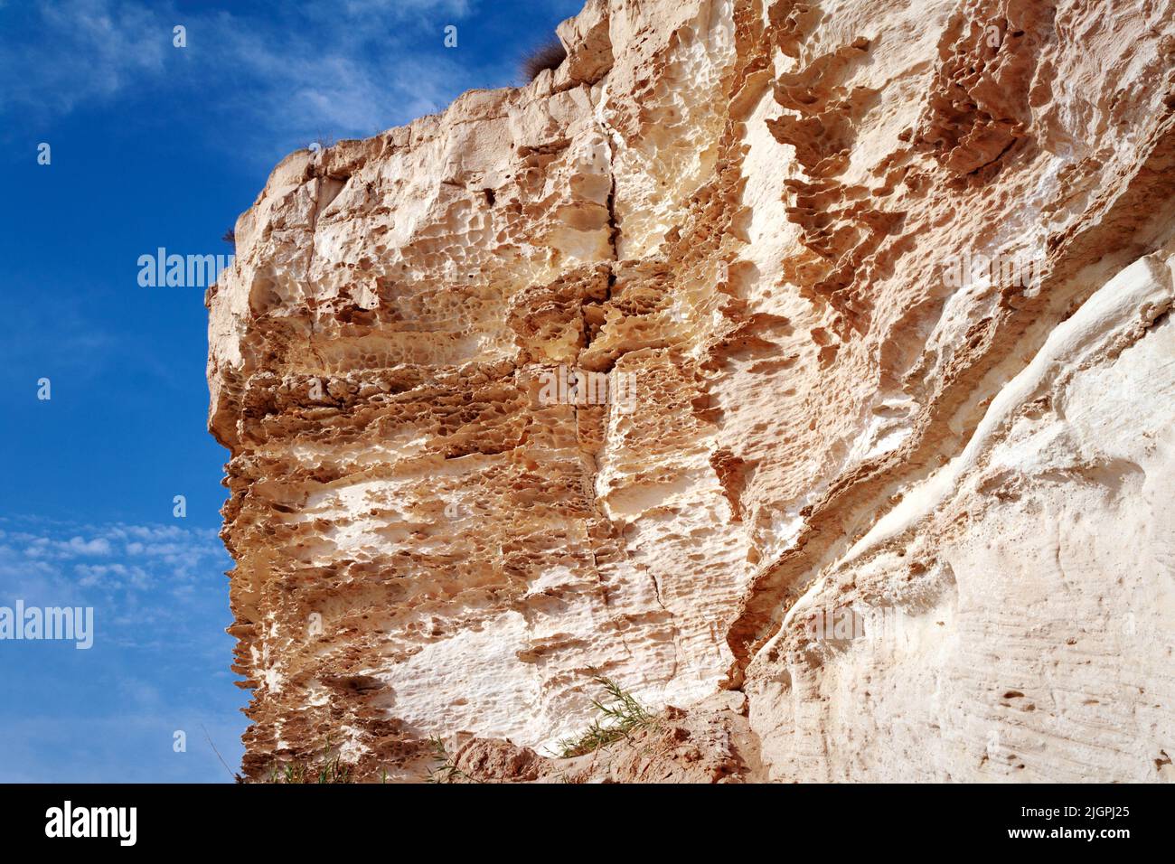 Rocks on the shore of the Caspian Sea. Stock Photo