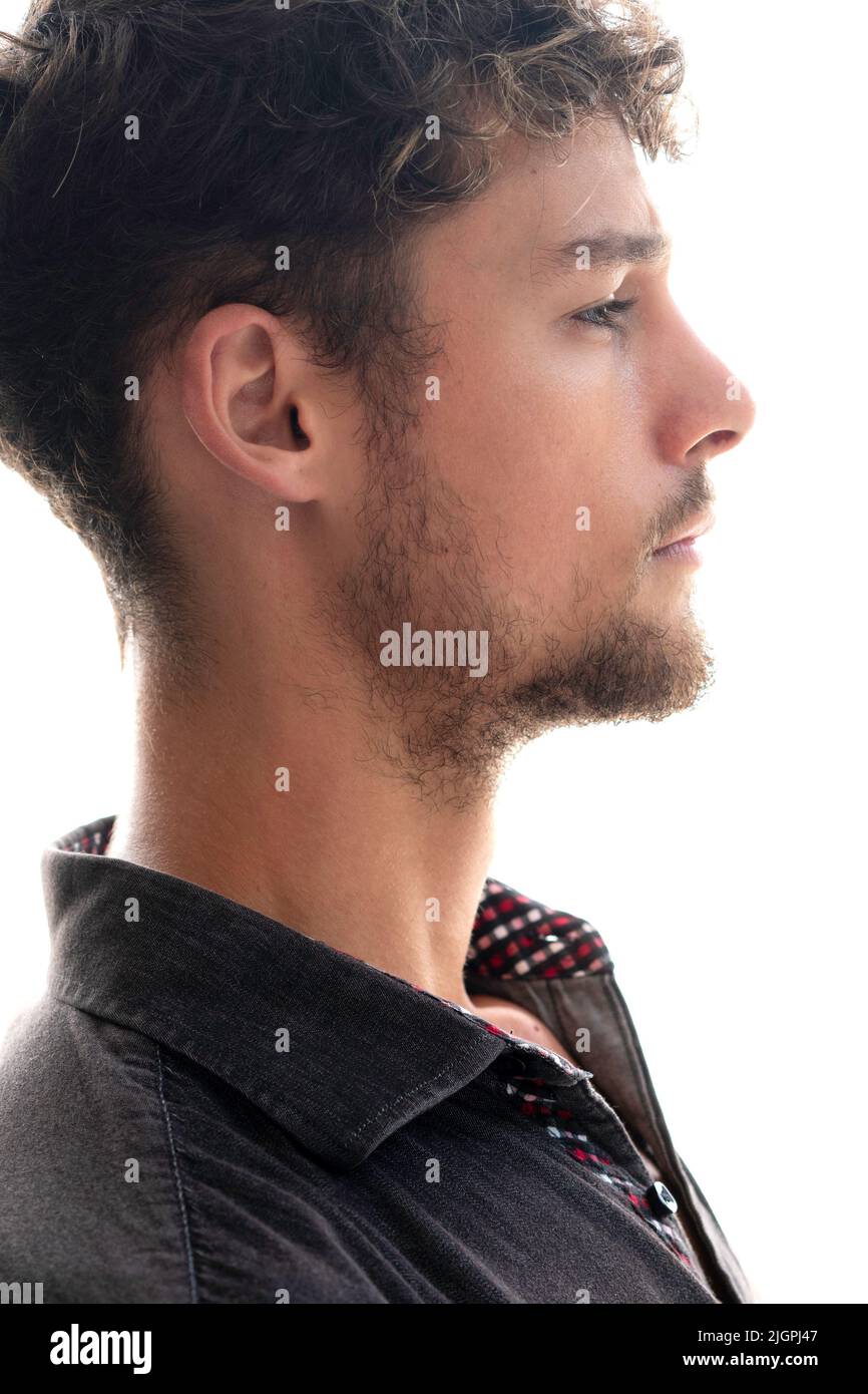 Simple yet deep portrait of a young man Stock Photo - Alamy