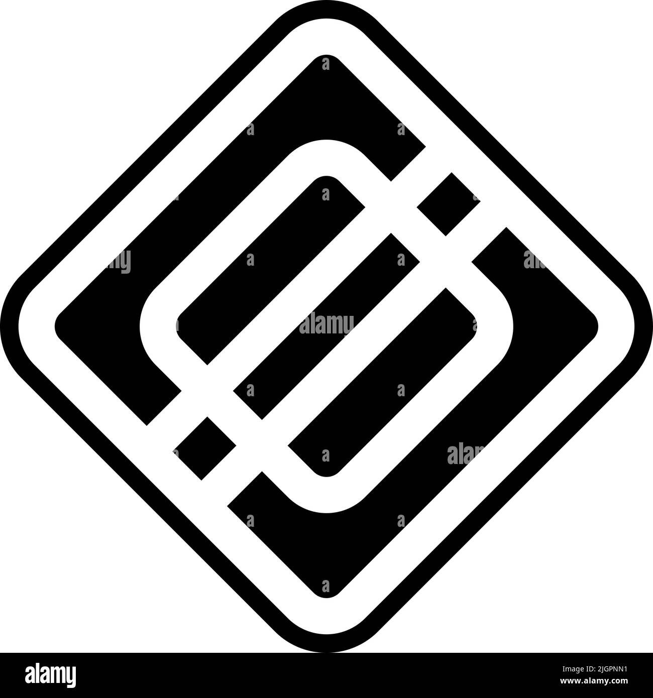 Traffic signs end of priority icon . Stock Vector