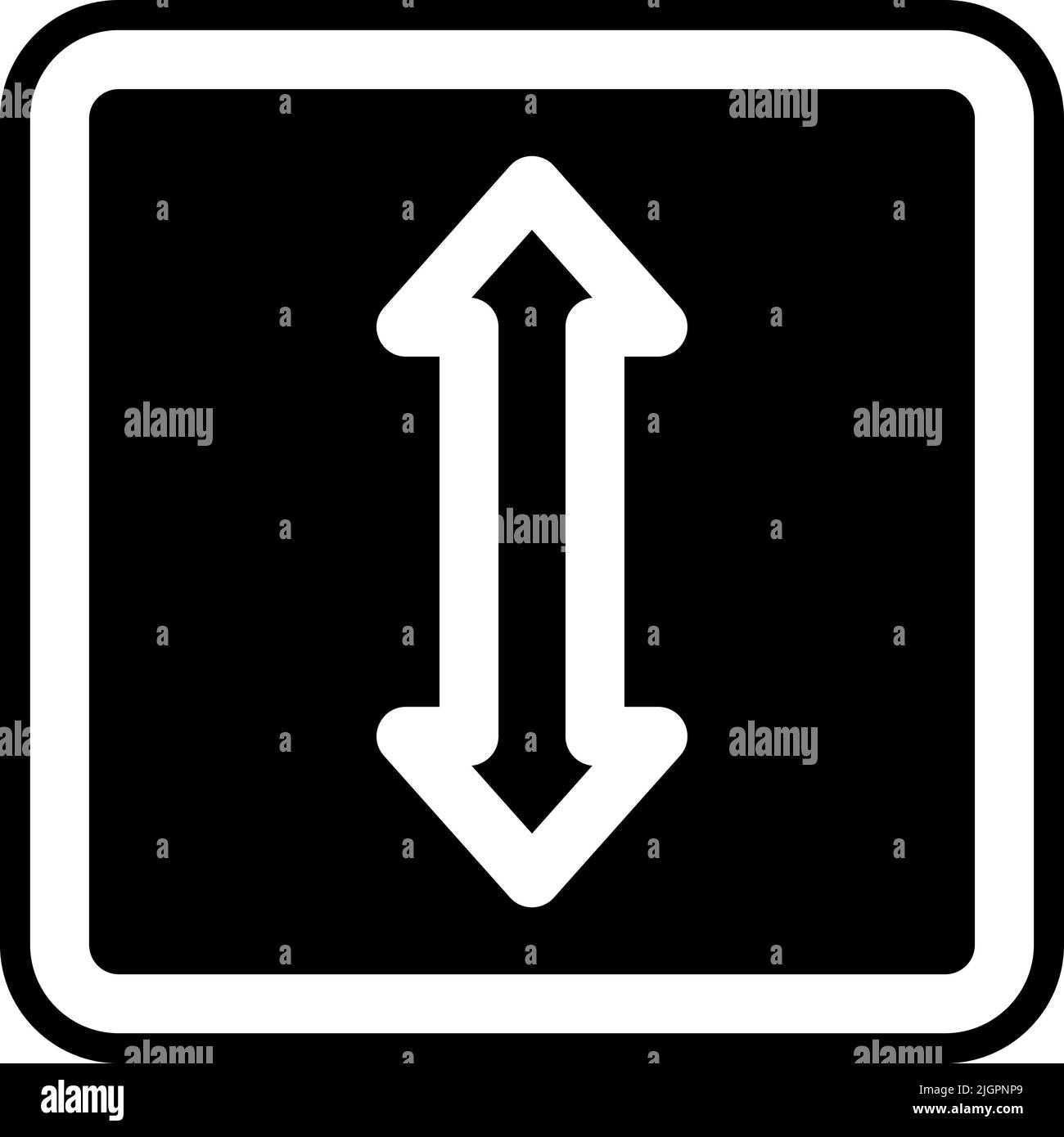 Traffic signs up and down icon . Stock Vector
