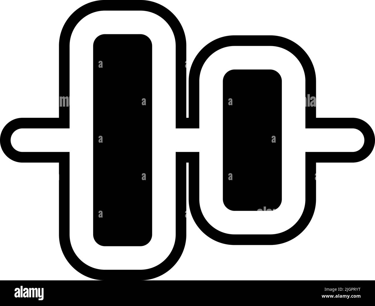 User interface align center icon . Stock Vector