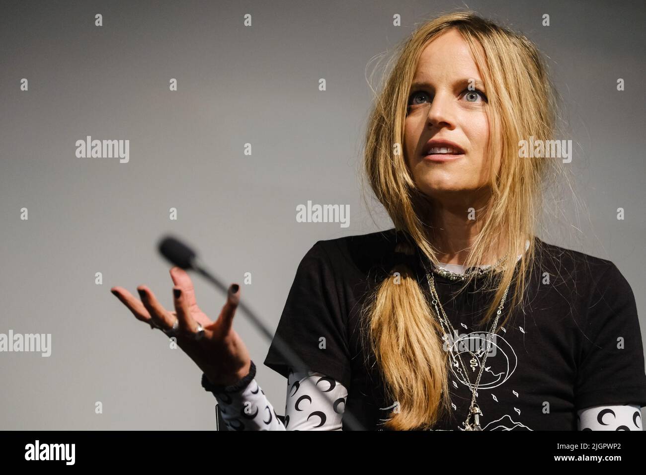UK. Monday, Jul. 11, 2022. Charlotte Colbert on stage at Mark Kermode in 3D at the BFI Southbank. Picture by Julie Edwards/Alamy Live News Stock Photo