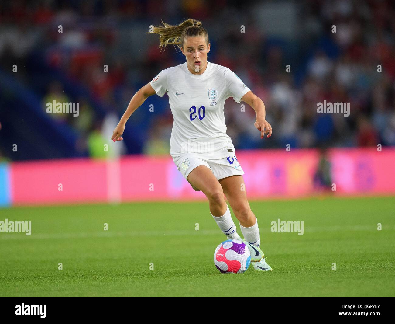 11 Jul 2022 - England v Norway - UEFA Women's Euro 2022 - Group A - Brighton & Hove Community Stadium  England's Ella Toone during the match against Norway.  Picture Credit : © Mark Pain / Alamy Live News Stock Photo
