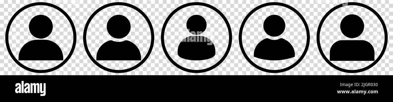 Set of profile icons. Design for web and mobile app. Vector ...