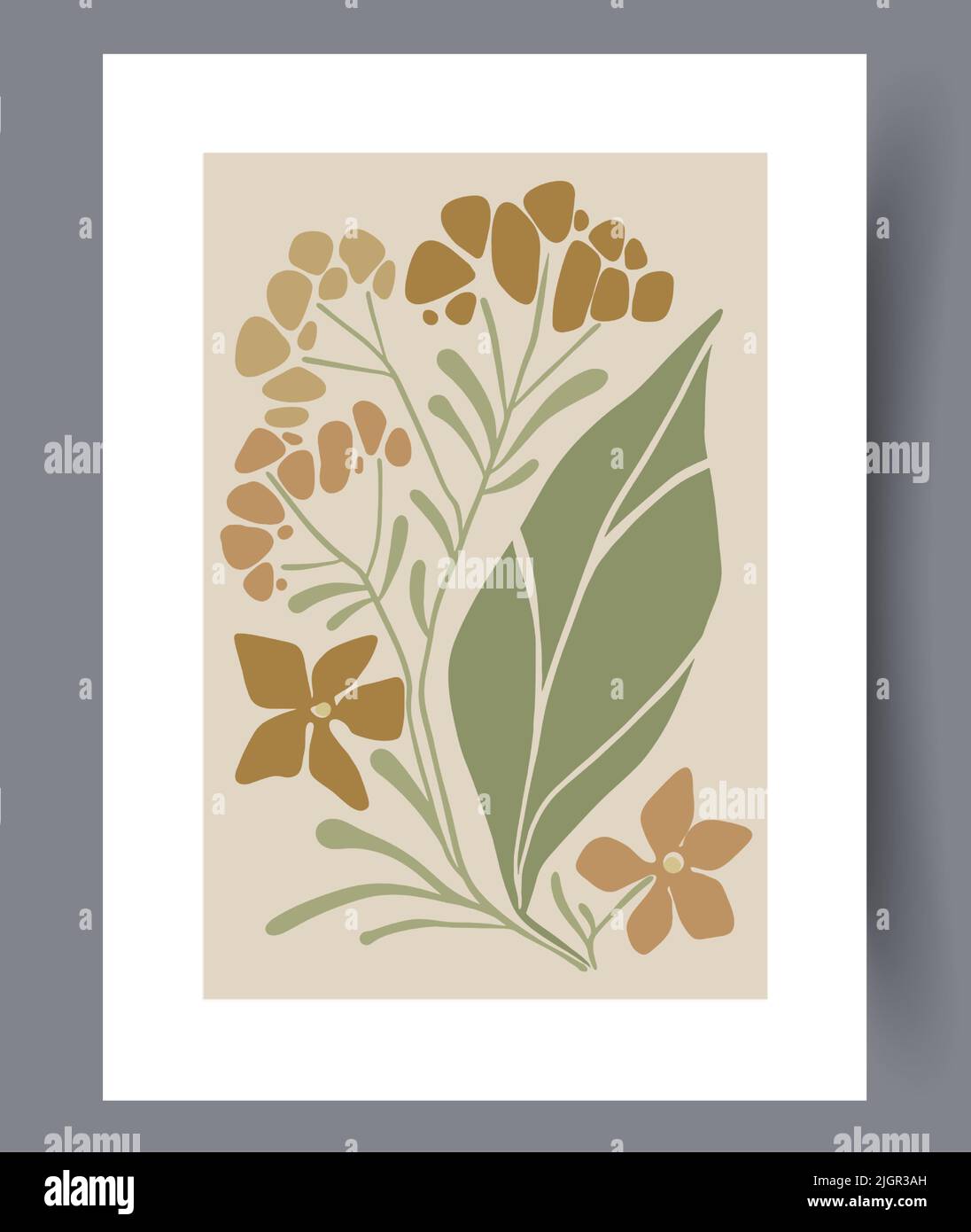 Printable wall art vector poster set vector. Stock Vector