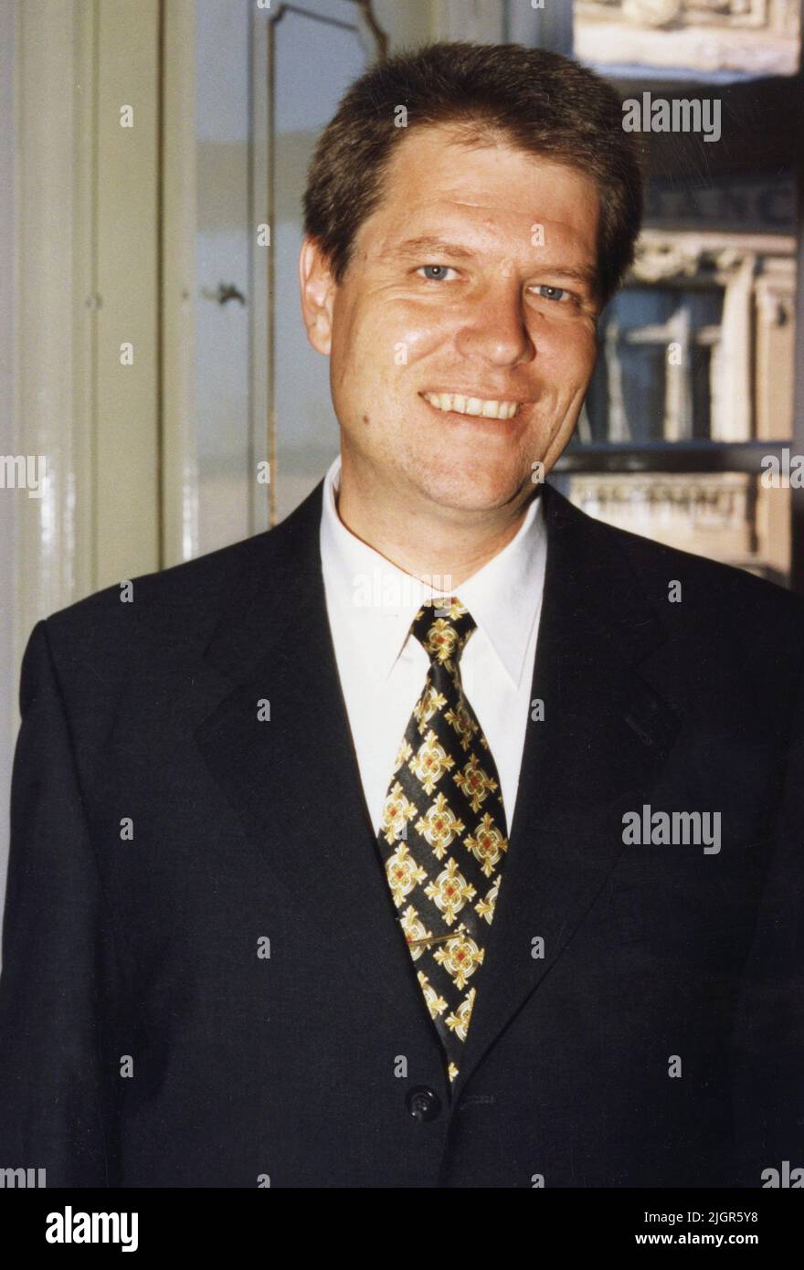 Romanian politician (later president) Klaus Iohannis, 1998 Stock Photo