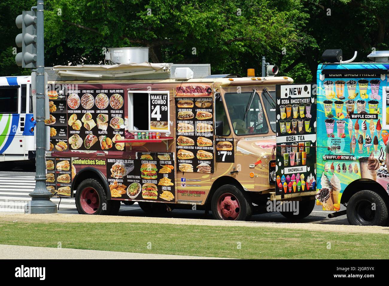 Food truck, National Mall, Washington, District of Columbia, USA, North America Stock Photo Alamy