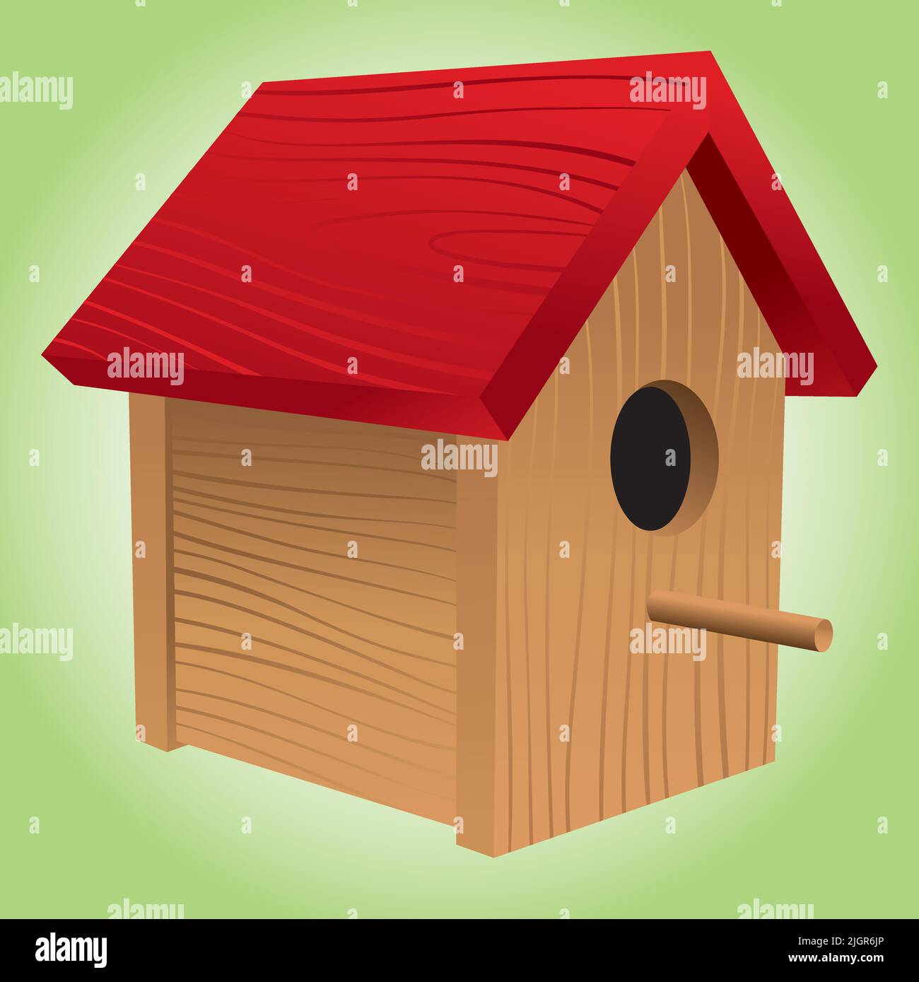 A graphic vector image of a wooden birdhouse Stock Vector Image & Art ...