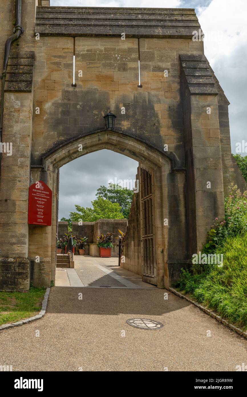 Arundel Castle Entrance Gate Stock Photo