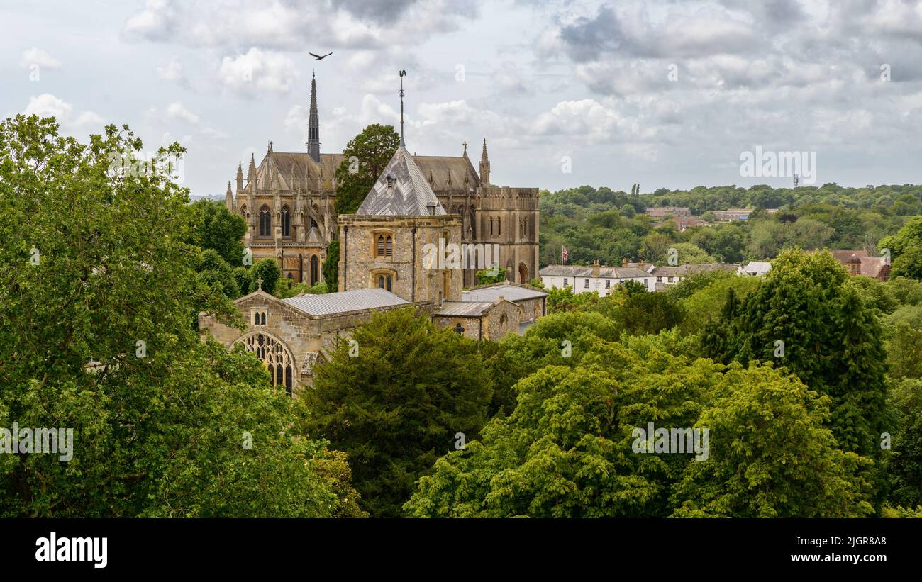 View from Arundel Castle Keep Stock Photo
