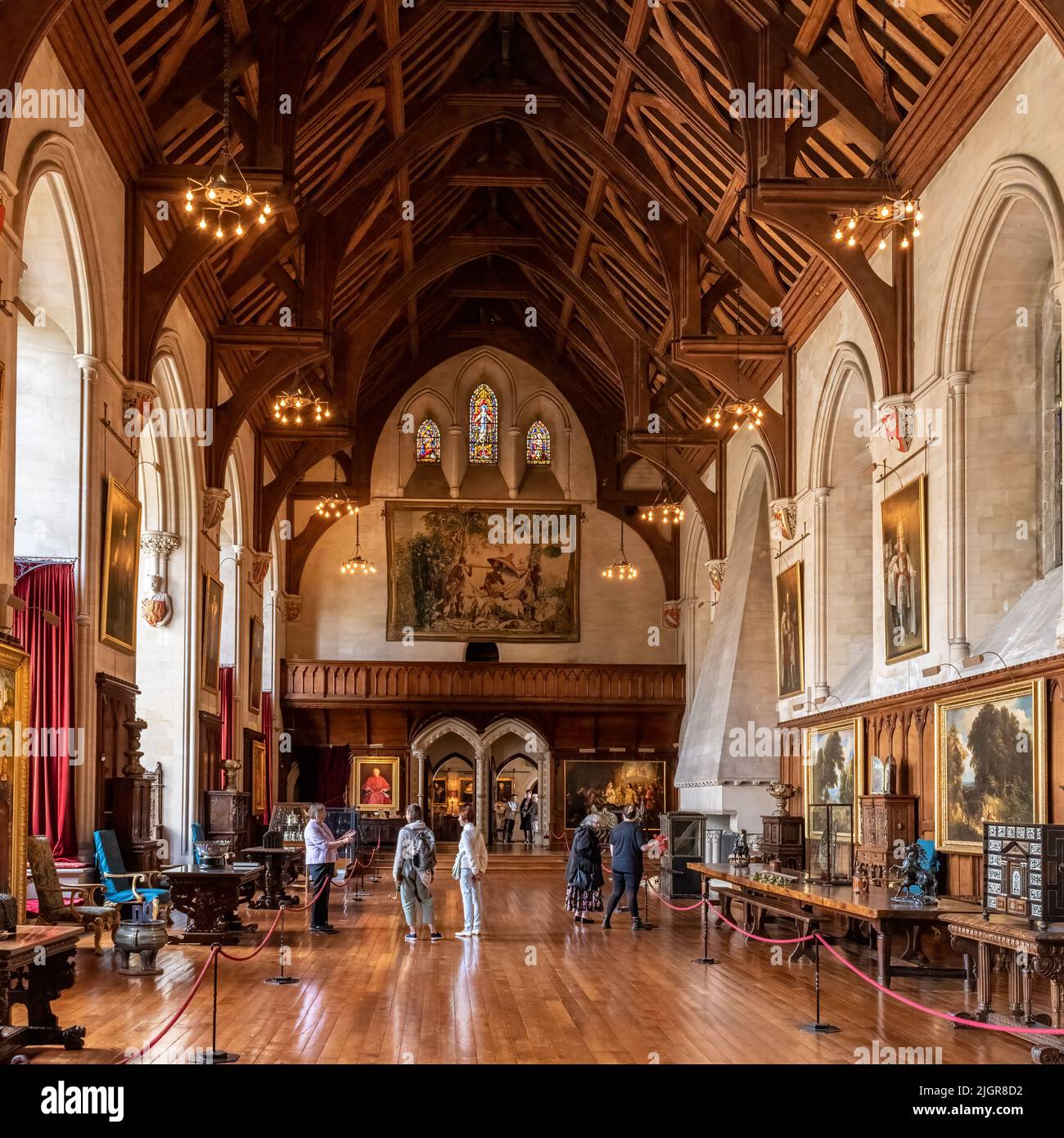 Arundel Castle Interior, Barons Hall Stock Photo