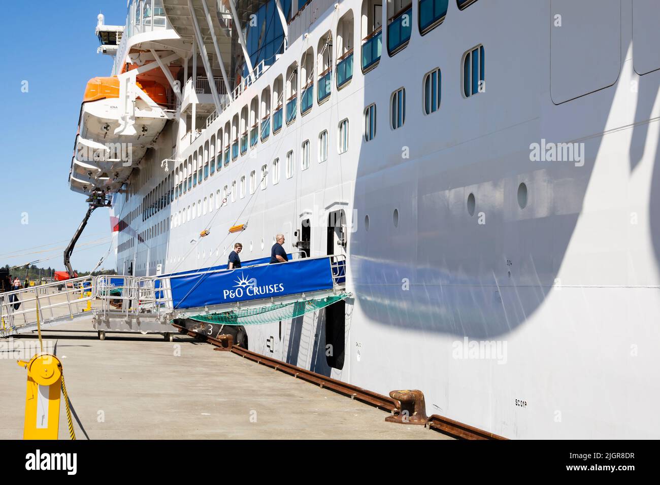 boarding a cruise ship
